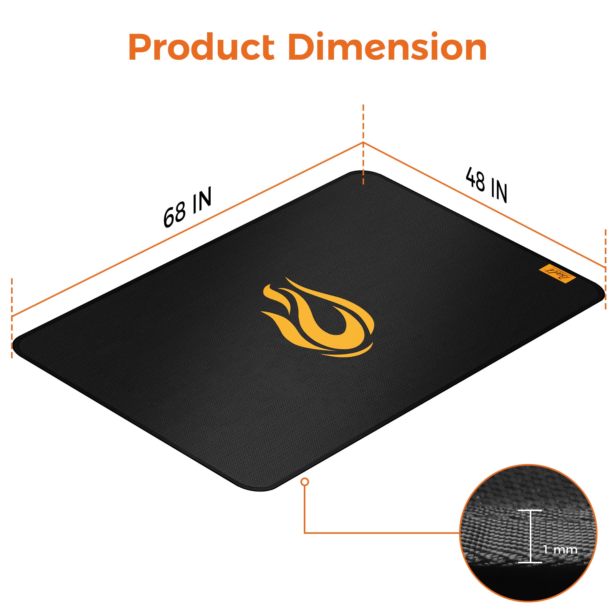 68x48" Large Grill Mat