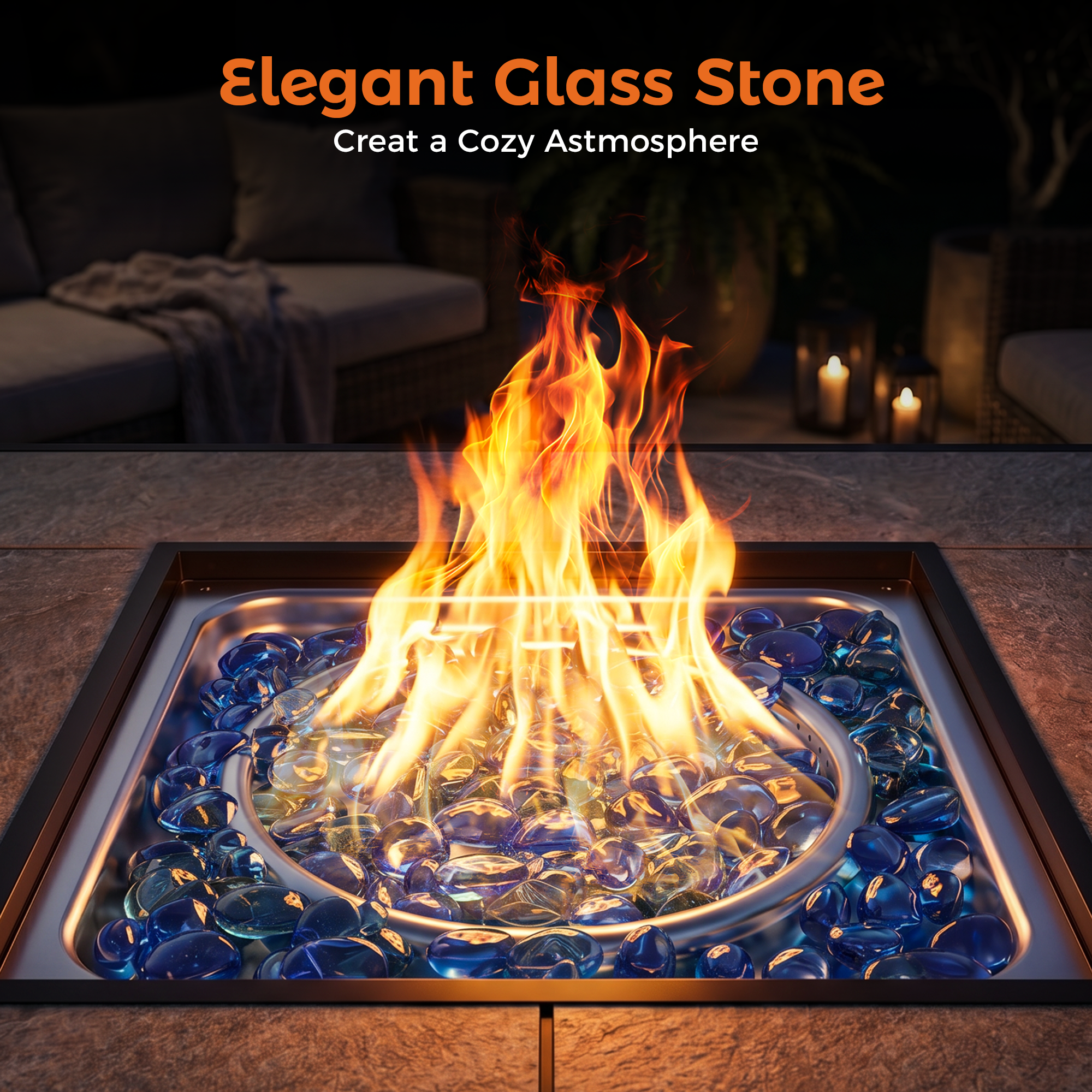32 Inch Propane Gas Fire Pit Table, Brown