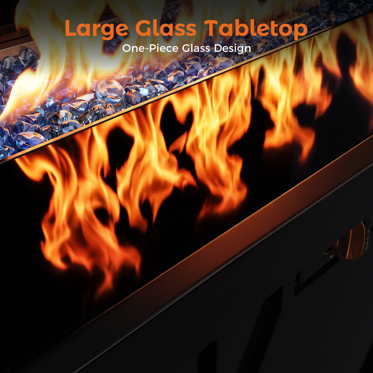 42 inch Propane Fire Table, Rectangular Outdoor Gas Fire Pit
