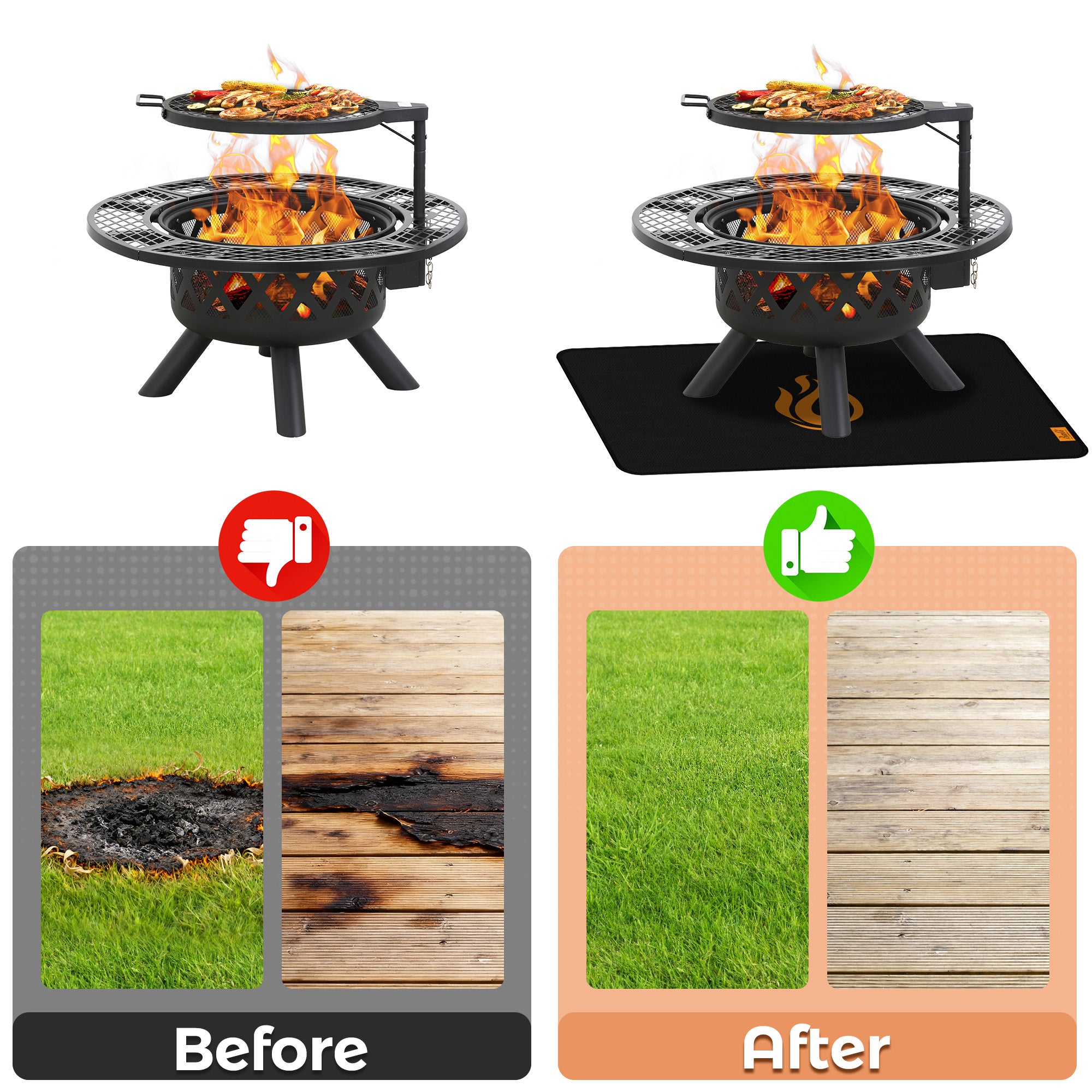 68x48" Large Grill Mat