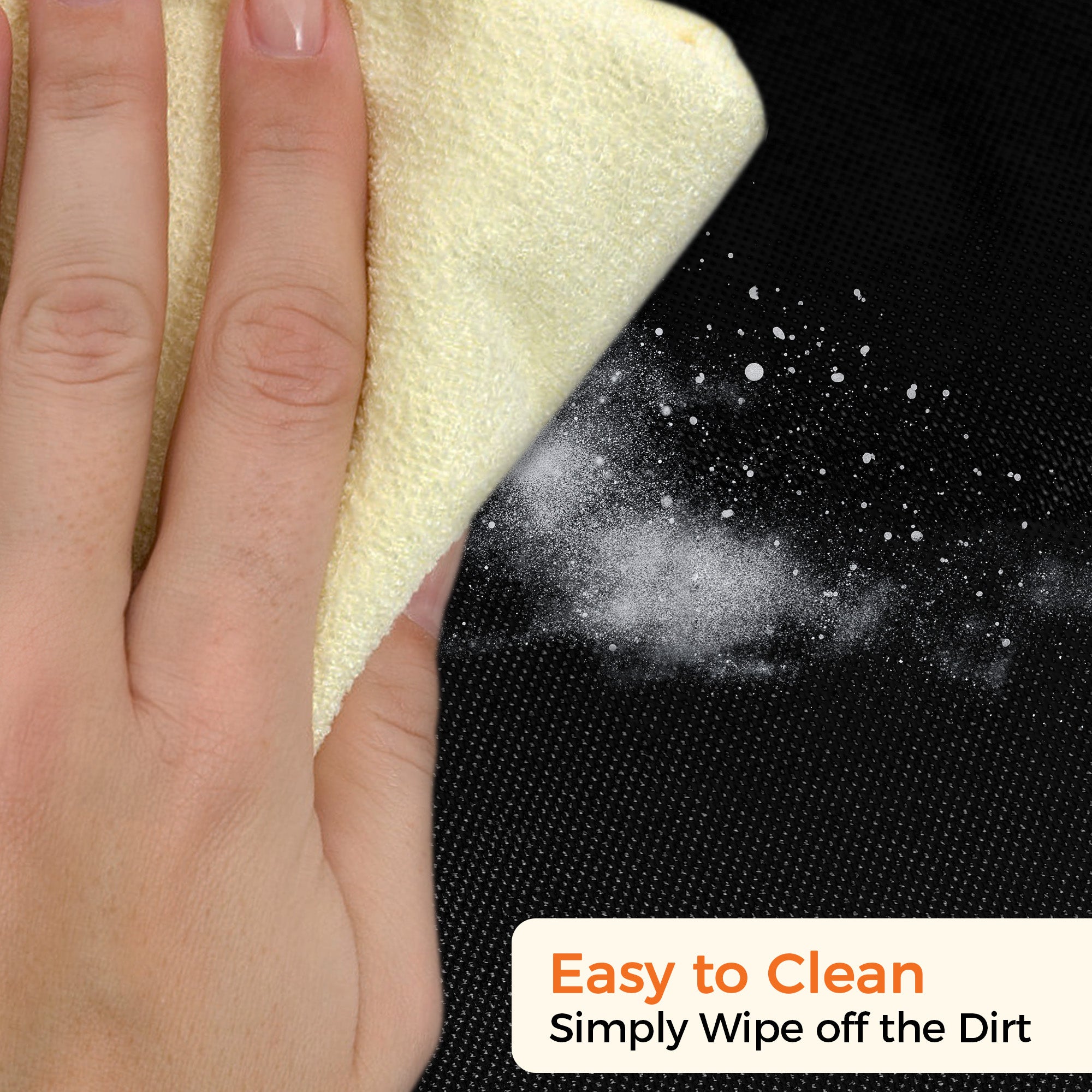 30 Inch Square Patio Fire Pit Table Cover, Black