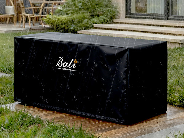 42 Inch Rectangular Fire Pit Covers, Black