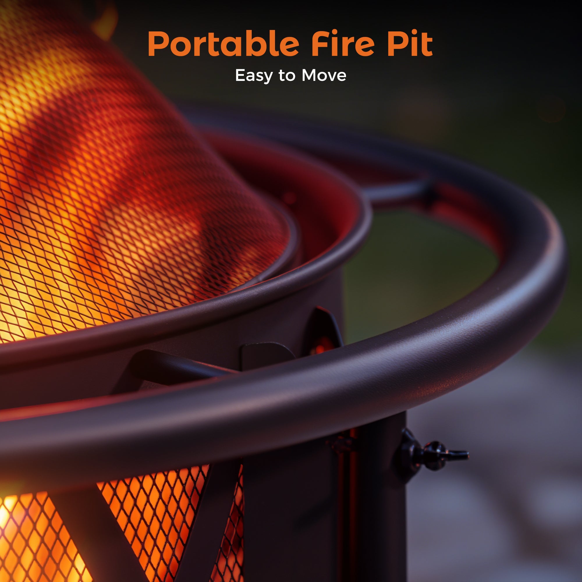 30 Inch Outdoor Wood Burning Fire Pit with Grill & Spark Screen Included