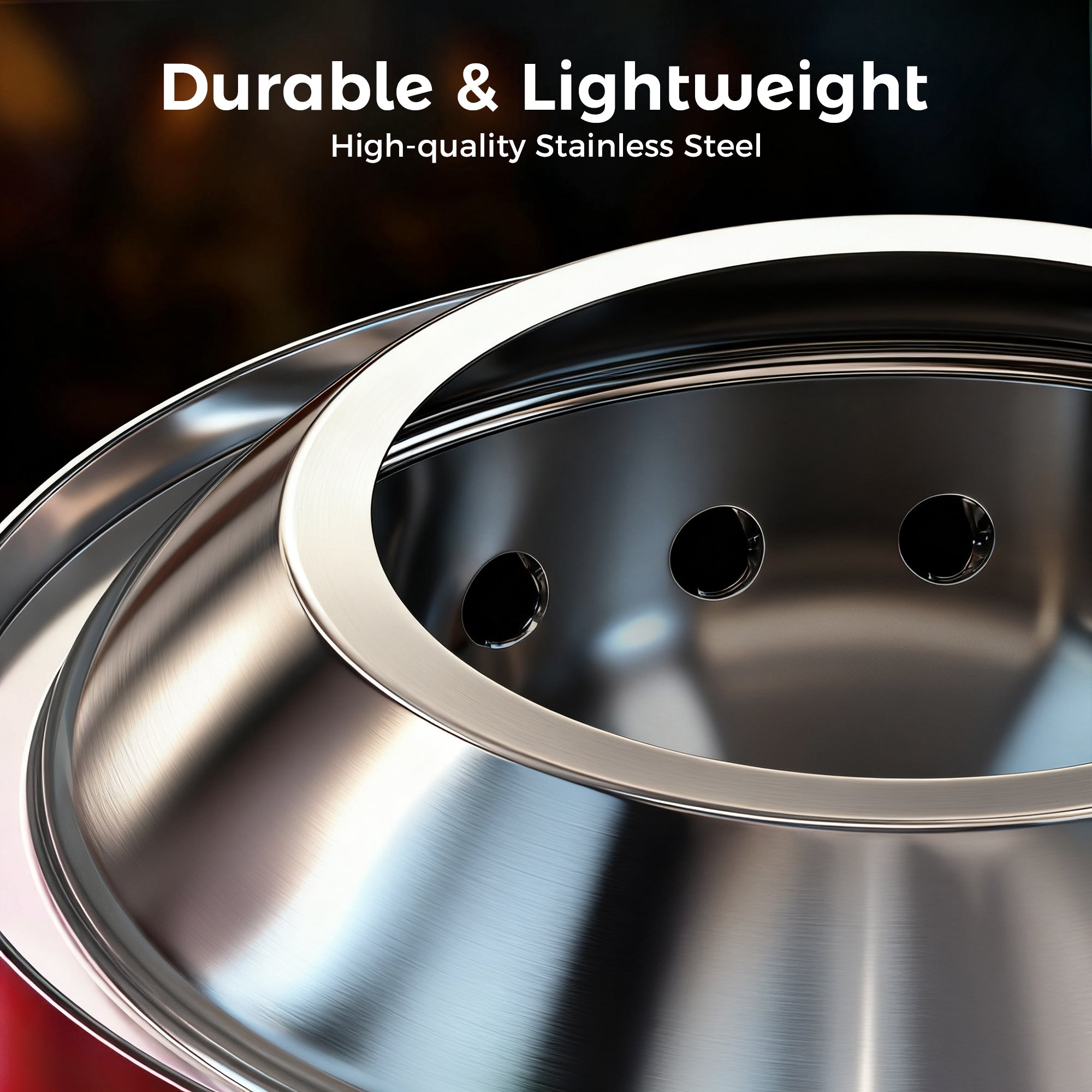 6.5 Inch Wood Stainless Steel Tabletop Fire Pit