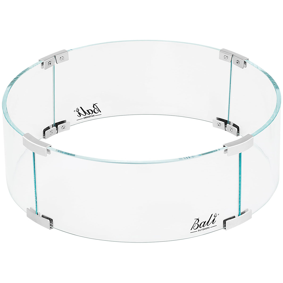 18.5in Tempered Glass Fire Pit Wind Guard | 4-Panel