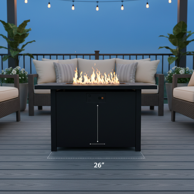 Fire Pit Table Safety on Decks, Balconies & Coastal Patios