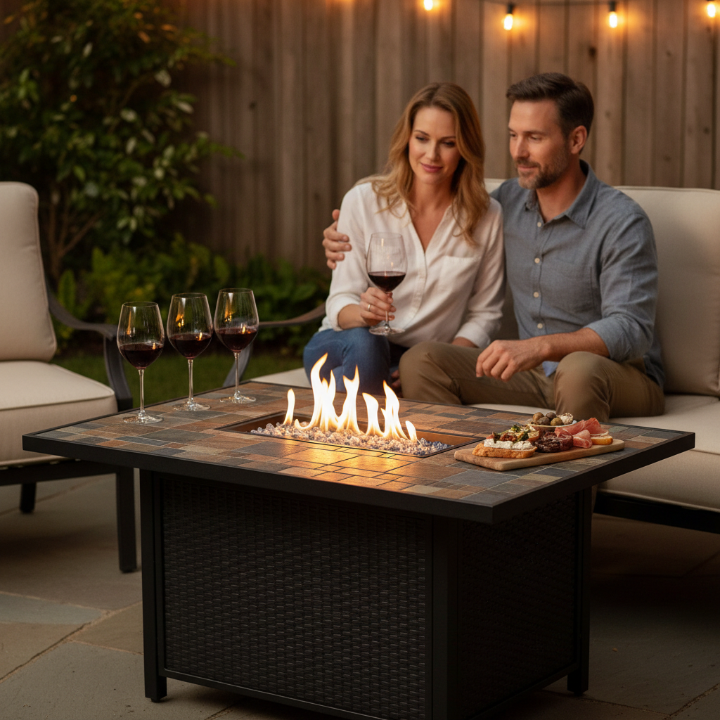 Comparing Maintenance: Tile vs. Smooth Metal Fire Table Tops