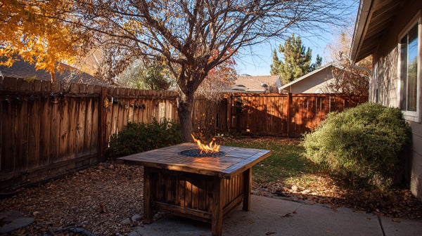 fire pit clearance structures trees