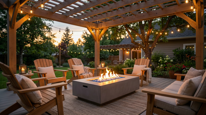 fire pit covered deck ventilation