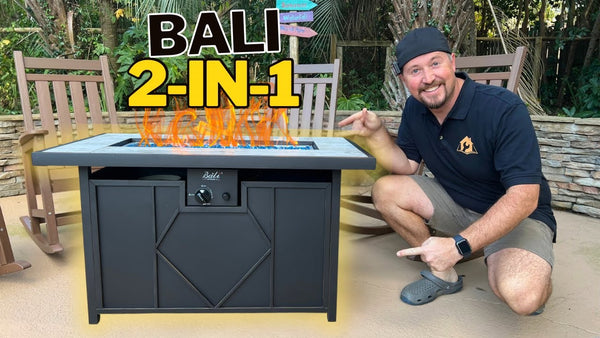 Step by step fire pit table assembly from unboxing to first flame