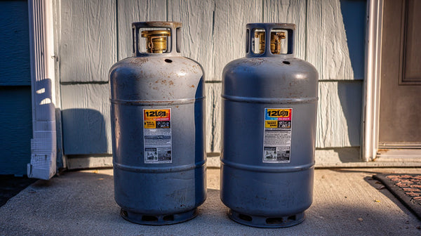 propane tank outdoor storage upright