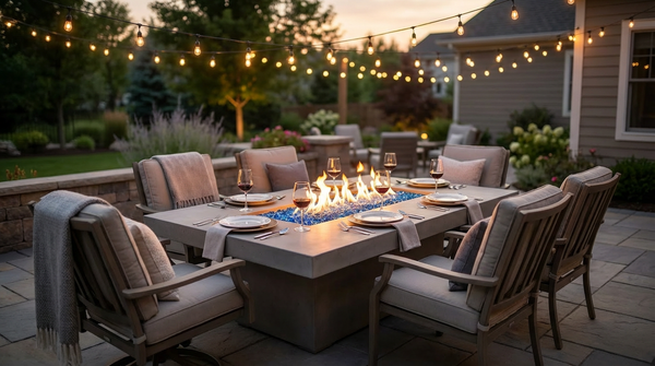 rectangular fire table guide cover