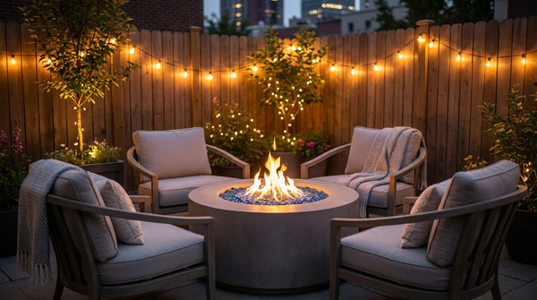 round fire table guide cover