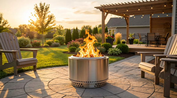 stainless steel fire pit guide cover