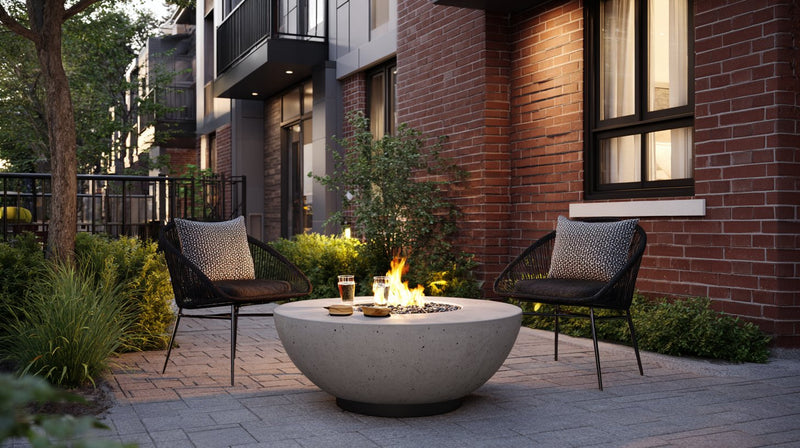 townhome patio compact fire table