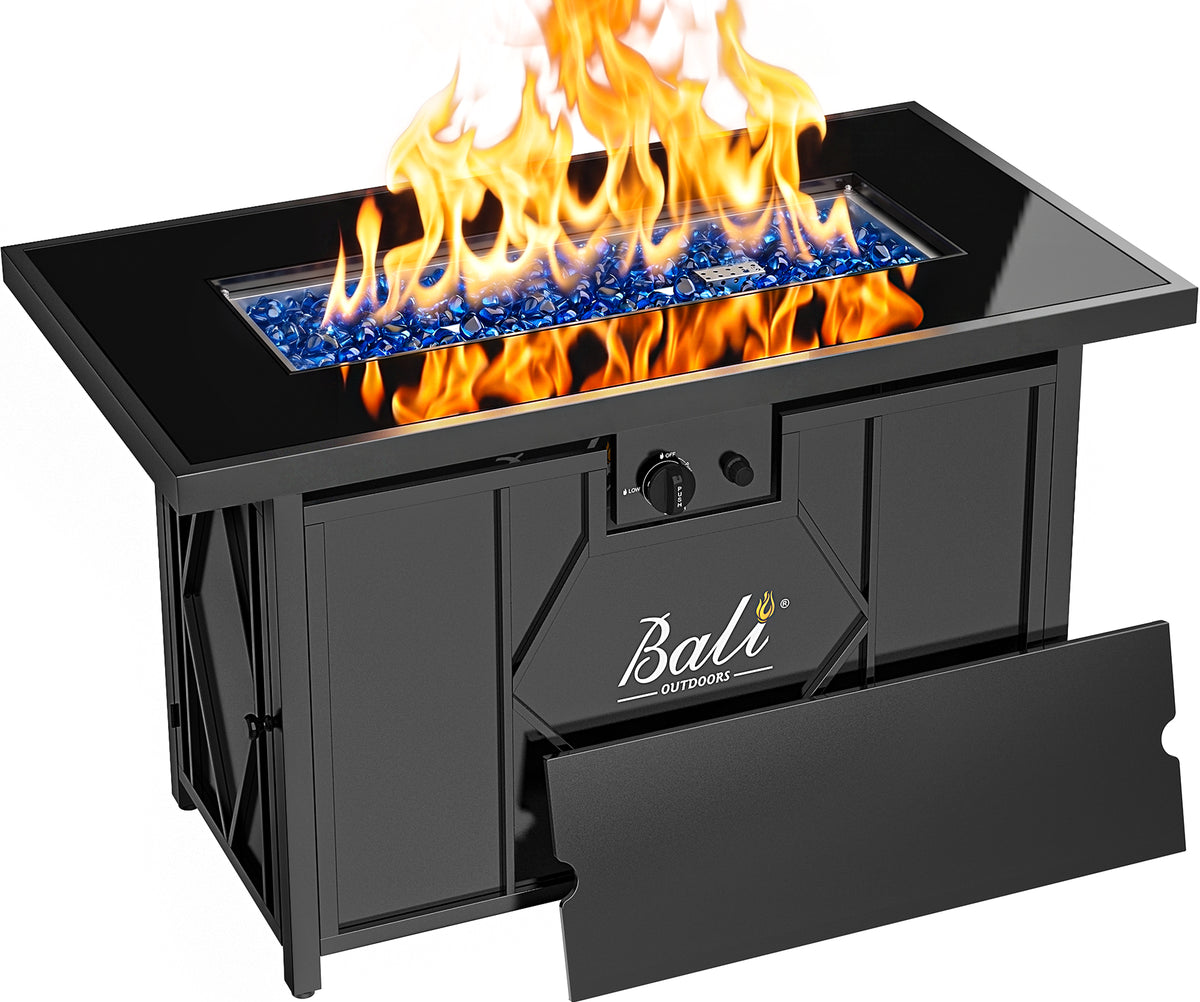 42 inch Propane Fire Table, Rectangular Outdoor Gas Fire Pit