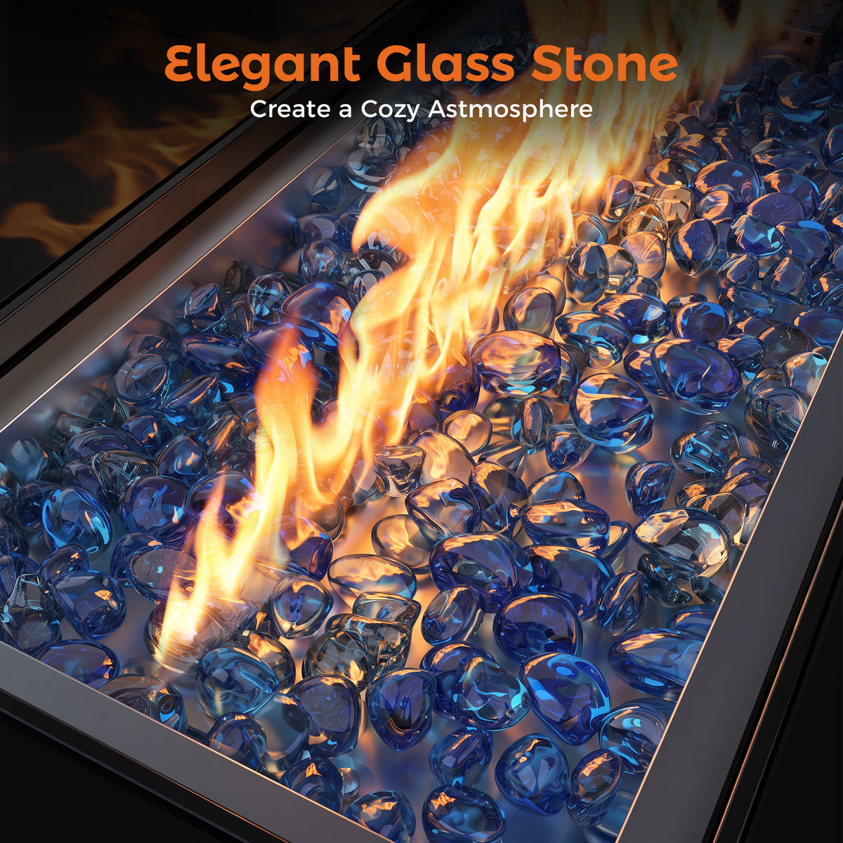 42 inch Propane Fire Table, Rectangular Outdoor Gas Fire Pit