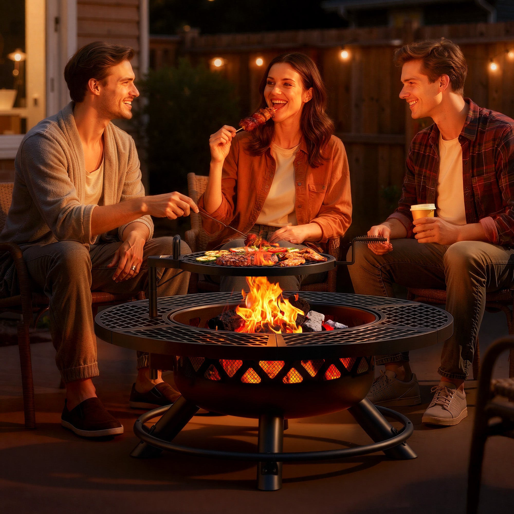 40 Inch Outdoor Wood Burning Fire Pit