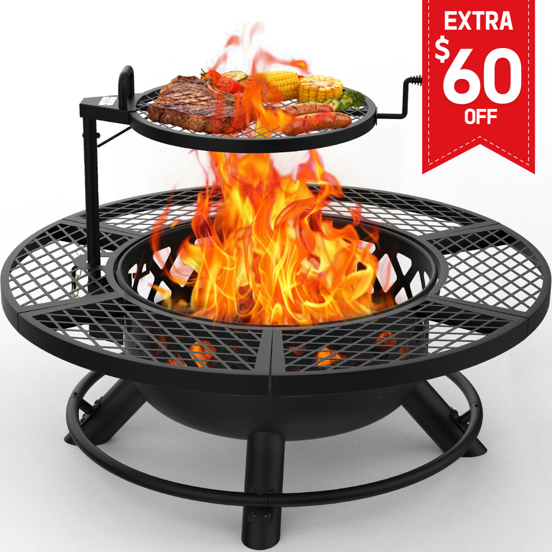 40 Inch Outdoor Wood Burning Fire Pit