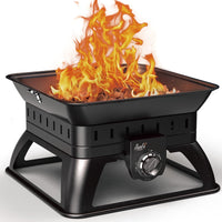 19 Inch Propane Fire Pit , Black