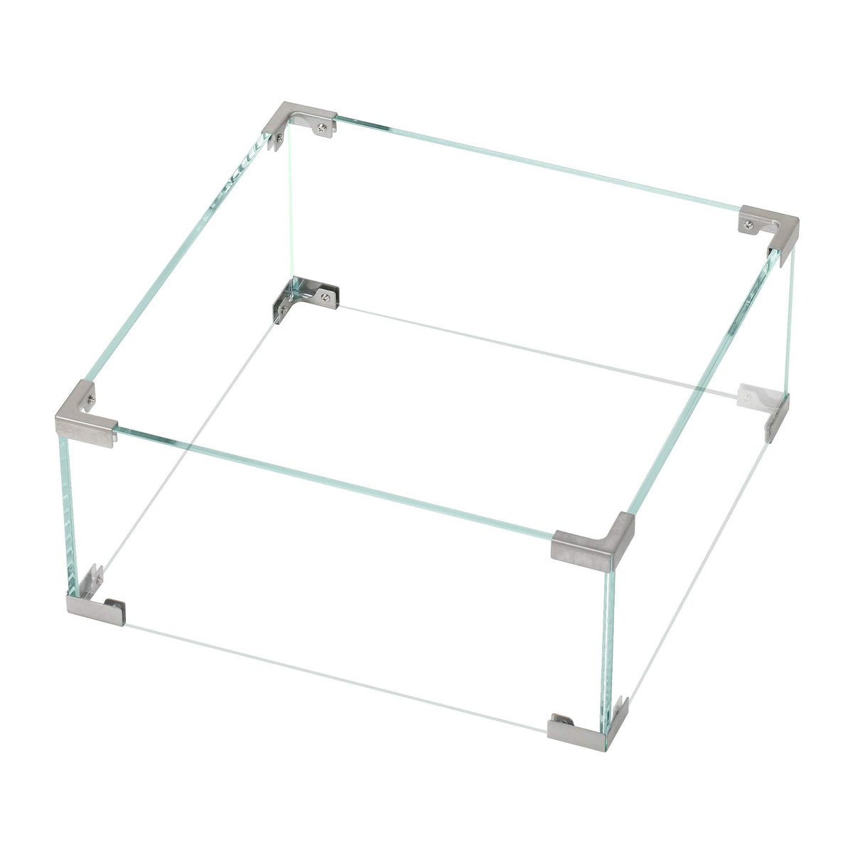 18in Fire Pit Glass Wind Guard | Tempered Glass Fence