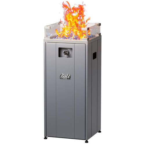 15 inch Propane Fire Pit, Silver