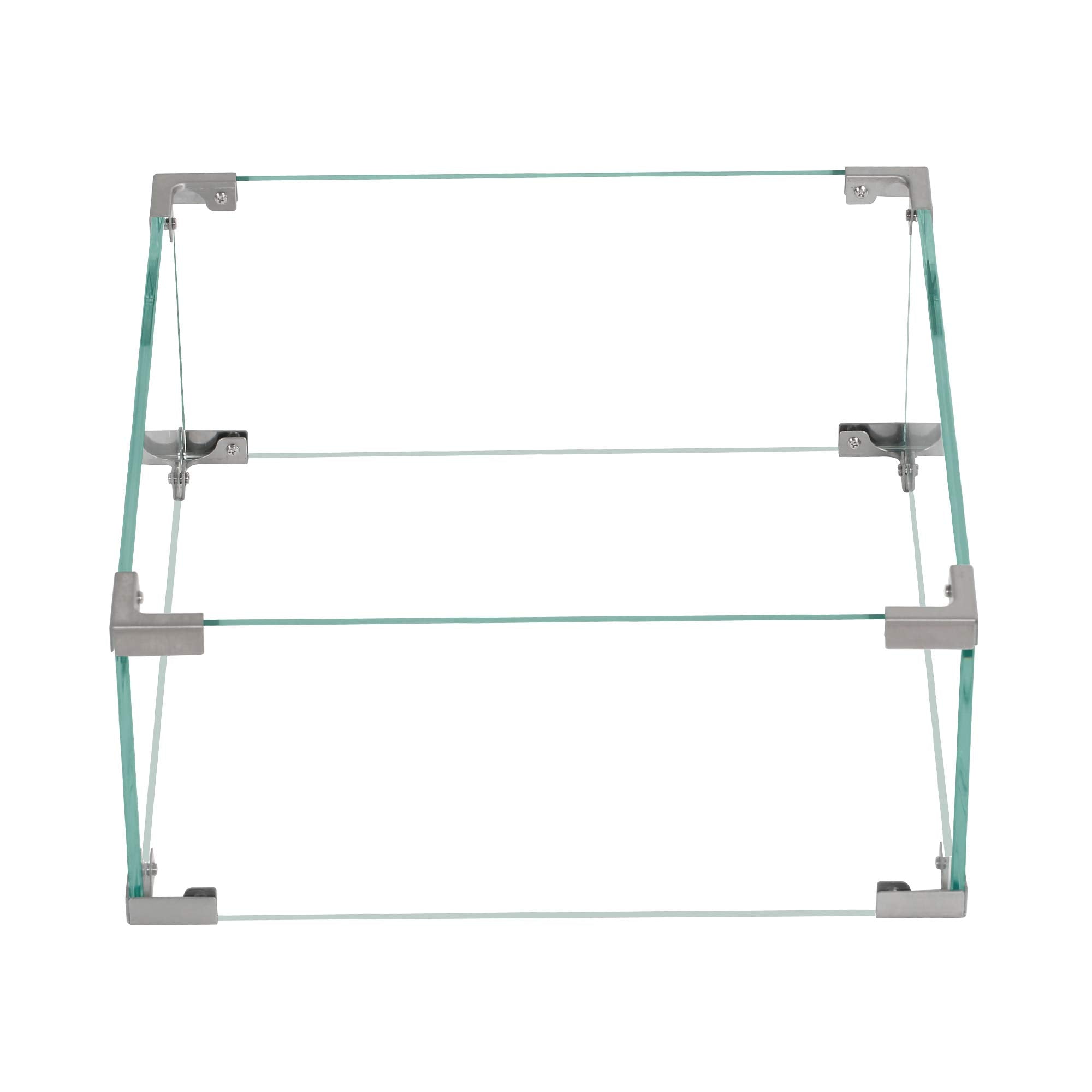 18 Inch Fire Pit Glass Wind Guard Fence